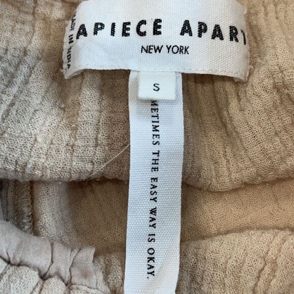 Apiece Apart Crop Pants Beige Small New - Picture 10 of 11